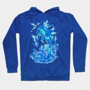 blue orca whale Hoodie